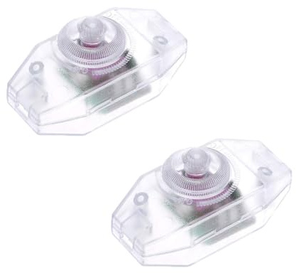 2Pcs Inline Dimmer Switches, Knob Dimmer Switch Lights Switch for Lamps Lights (Transparent)