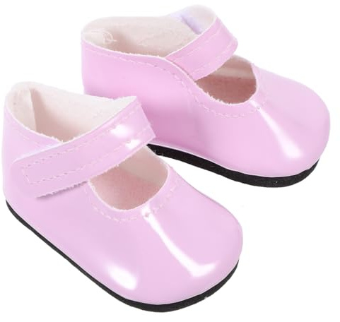 Toyvian Chaussures De Poupée Miniatures en PU Accessoires De Poupée pour Fille Chaussures De Claquettes Décoratives Mini Ornements De Chaussures De Maison Jouet De 2.76X1.54X1.14In