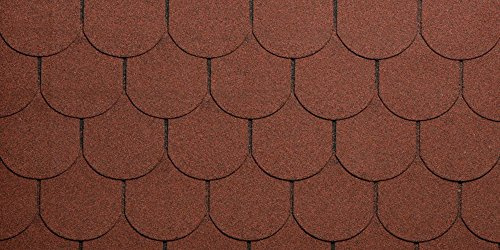 Tegola Canadese Spa 2113080092013 Tegola Bituminosa Granigliata Rossa, Rosso, Set di 16 Pezzi
