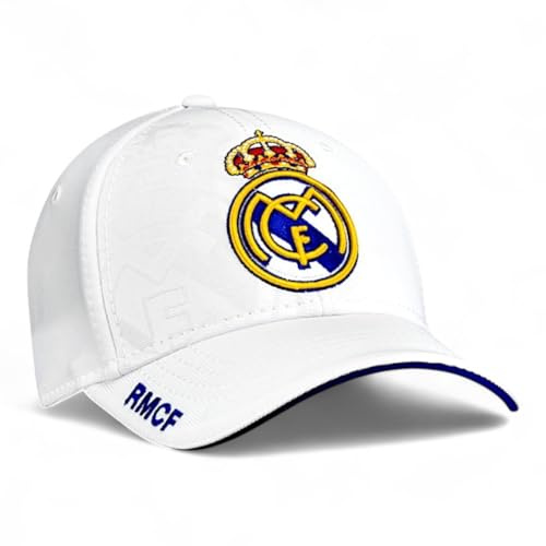Real Madrid Gorra 1ª EQUIP-17 Nº3 - Talla Adulto Ajustable - Color Blanco