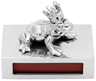 Brillibrum Design - Caja de Madera de estaño con Figura Decorativa (Caja de Metal con cerillas), Froschkönig, Ohne Gravur