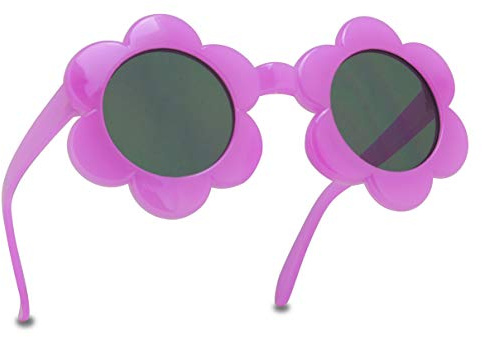 ShadyVEU Retro Round Flower Frame Kid's Sunglasses Baby Children's Colorful Cute Eyewear Outdoor Summer Party (Purple)