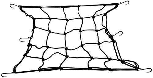 AERZETIX - Red de Malla elástica para Equipaje con 6 Ganchos - 40x40cm - Negro - para Maletero Coche Motocicleta vehículos - C47217