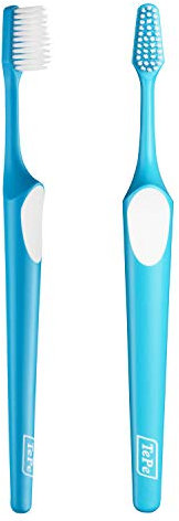 TePe Supreme Zahnbürste nachhaltig, weich, farblich sortiert, 1 Stk., effiziente Reinigung mit zweistufigem Borstenfeld, Zahnbürste mit weichen Borsten für Erwachsene
