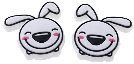 Leeadwaey 2 piezas de raqueta de tenis amortiguador de vibraciones amortiguadores negro panda