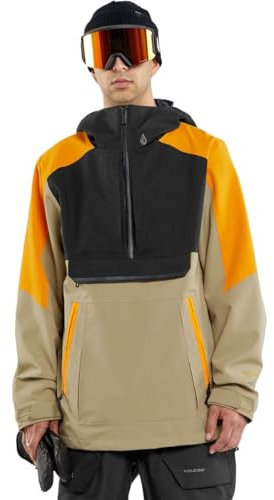 Volcom Herr Brighton Pullover Anarok Snowboardjacka med huva, Guld S4, S