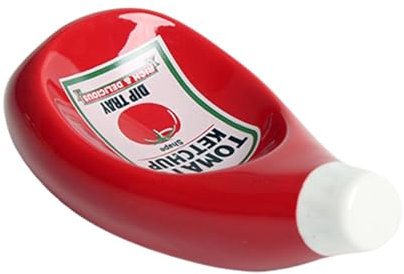 Plato de salsa, llamativo plato de cerámica de forma única, cuenco de salsa de tomate y ketchup, decoración de escritorio para el hogar, plato de salsa