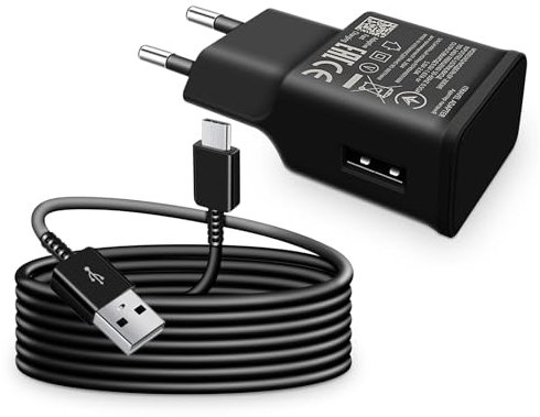 Caricabatterie Caricatore Rapido e Cavo Tipo C da 1,5M per Samsung Galaxy A15 A14 A13 A33 A34 A35 A55 A54 A53 A51 A50 A41 A40 A71 A25 A23 A20e S8 S9 S10 S20 FE, Note 10 9 8, Caricatore Cellulare