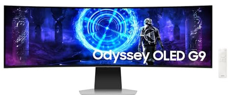 Samsung 49 Zoll Odyssey OLED G9 G95SD, DQHD (5.120 x 1.440), Gaming Monitor, PC Bildschirm, 240 Hz, OLED Glare Free, 0,03 ms Reaktionszeit, Gaming Hub, LS49DG954SUXEN