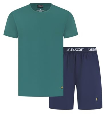 Lyle & Scott Mens Jersey Lounge Set Baybrry/Peacoat L