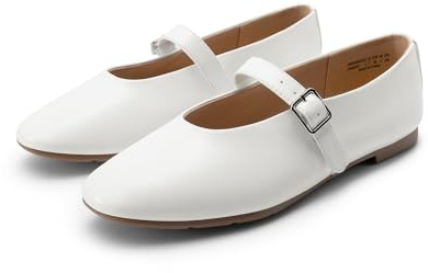 DREAM PAIRS Dam balett Mary Jane platta klänning rund tå bekväm vardaglig slip-on spänne rem platta skor