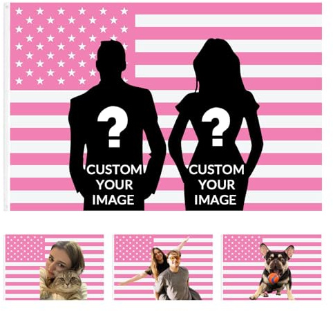 Personalisierte Flagge, Personalisiert Einseitiger Druck Beidseitiger Druck Eigenes Bild, Fahne Selbst Gestalten für Wohnzimmer, Schlafzimmer, Clubs, Outdoor-Aktivitäten, Dekoration