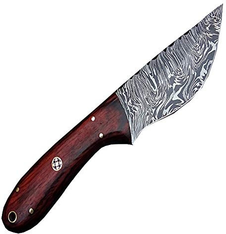 STSM 9298 couteau à lame fait main en acier damas avec gaine cuisine maison chef jardin camping outil collection poignée poignée de pêche et autres couteaux