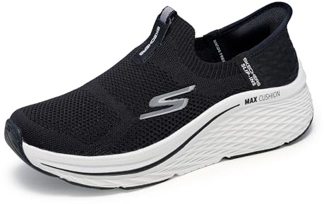 Skechers Women's Max Cushioning Elite 2.0 Eternal Hands Free Slip-ins Sneaker, Black/White, 7