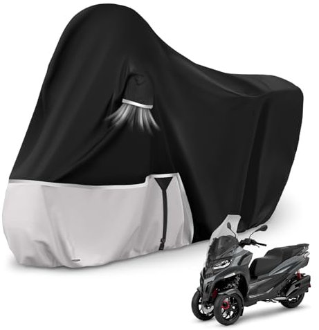 Bâche de Protection pour Moto d'extérieur - Convient pour Piaggio mp3 400/500 (sans Coffre) - Housse Moto Imperméable - Résistante à l'hiver - Tissu Oxford 420D
