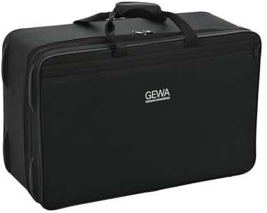 GEWA custodia per tromba Symphony per 3 trombe (Perinet o cilindro), tessuto in nylon, nucleo in fibra di vetro, incl. cinghie per zaino, interno regolabile individualmente