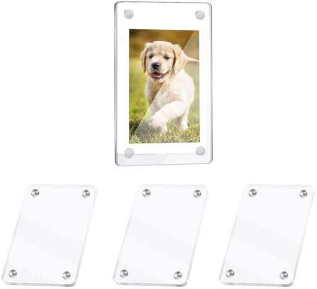 MYLERCT Imanes Personalizados Nevera, Diseño Propio, 8 Piezas (4 Pares) 7 x 12 cm Marco de Fotos, Marco de Fotos Personalizado, Mini Marcos de Fotos, Postales