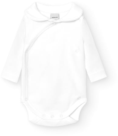 BABIDU Långärmad crossover baby-body i 100% bomull med hals, babybody för nyfödda och tidiga nyfödda, mjukt och allergivänligt tyg för känslig hud, unisexkläder