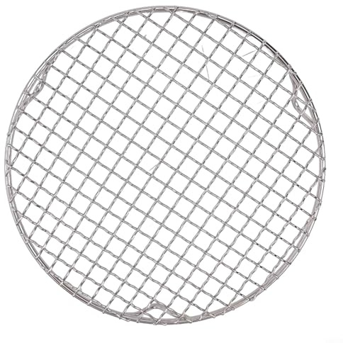 FACULX Griglia di raffreddamento rotonda per forno, in filo di acciaio inox 201, griglia per torte, biscotti, pizza, strumento di raffreddamento da cucina con gambe (24 cm)