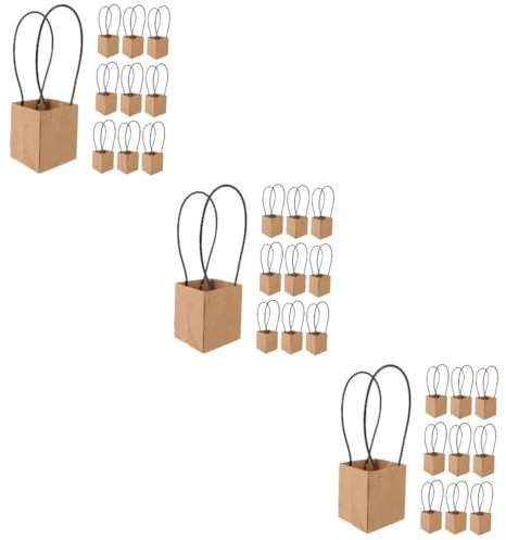 VALICLUD 3 Set Borsa Impermeabile Sacchi Pianura Sacchetti Per Avvolgere Bouquet Di Fiori Sacchetti Per L'imballaggio Del Bouquet Sacchetto Di Carta Da Borsetta Carta Kraft 10 Pezzi*3