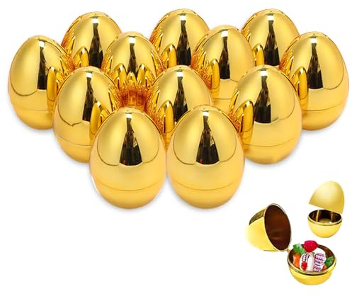 BSITSSS 12 Huevos de Pascua, Huevos Pascua, Easter Egg para Rellenar, Cavo Huevos de PascuaDecoracion, Easter Decorations para la búsqueda de Huevos de Pascua