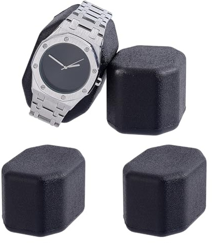 PH PandaHall 4pcs Coussins pour Montres Noirs Coussins de Présentation pour Montres Coussin pour Remontoir Organisateur de Bracelet Porte Bijoux pour Boîte à Montre, 6.8x4.7x4.3cm