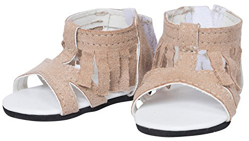 The New York Doll Collection Sandali Tintarella Con Frange si adatta 18 pollici / 46 cm Bambole - Scarpe per Moda Bambole