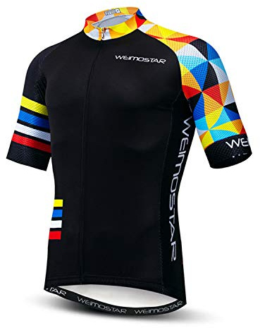 weimostar USA cykeltröja män mtb landsvägscykel skjorta sommar cykling toppar kortärmad cykelkläder sportkläder andas snabbtorkande
