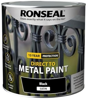 Ronseal Direct to Metal Paint Black Satin 2.5L