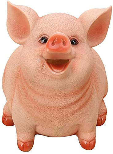 LATRAT Salvadanaio a forma di maiale carino salvadanaio a forma di moneta piccola resina cash salvadanaio in resina regalo per bambini e adulti