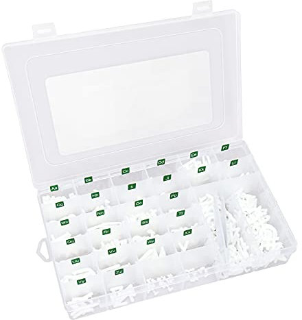 Letter Board Letters Only,504 PRE-Cut Characters (1 Inch,White) with Sorting Tray,Felt Board Letters
