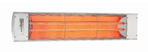 Eurofase Heating 4000 Watt Electric Infrared Dual Element Heater-240 Voltage-Stainless Steel Finish-No Fascia Decorative Fascia