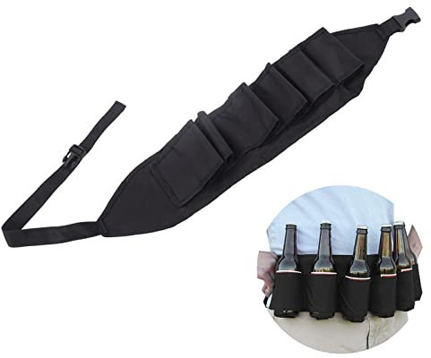 Portable Bottle Waist Beer Belt Bag, Wine Bottles Beverage Can Holder Mountaineering Waist Bag Outdoor Fishing Drink Backpack 6 Bottles of Beer Outdoor Supplies