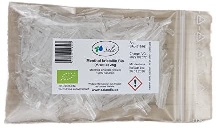 Sala Menthol kristallin Mentholkristalle Aroma BIO (25 g Beutel)