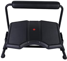 TWINCO Rutschfeste verstellbare Fußstütze unter dem Schreibtisch, mit 3 Höheneinstellungen und weicher Rollenbeinstütze für Büro und Zuhause, Schwarz