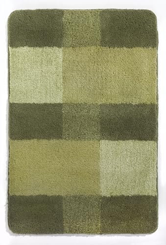 Kleine Wolke Badteppich Joana (LBH 150x80x2 cm) LBH 150x80x2 cm grün Badematte Badvorleger Duschvorleger Duschmatte Badeteppich