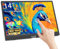 Lrtzcbi Portable Monitor Touchscreen 14 Inch HDR 1080P, IPS Touch Screen LED Gaming Display USB C/HDMI Port, Travel Monitor for Laptop PC Phone Xbox PS4/5, Built in Speakers
