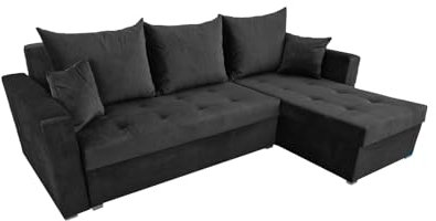 Ecksofa Geschmack in schwarz