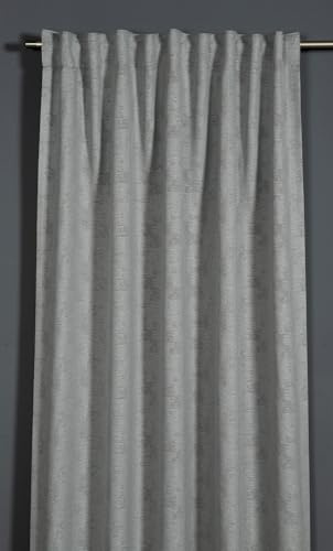 Sehlbach Färdiga gardiner med gardintejp, Camouflage, Grå, 135 x 245 cm Gardiner, Täckande tyg, Öko-Tex certifierad, Mångsidig fästning, Snygg design