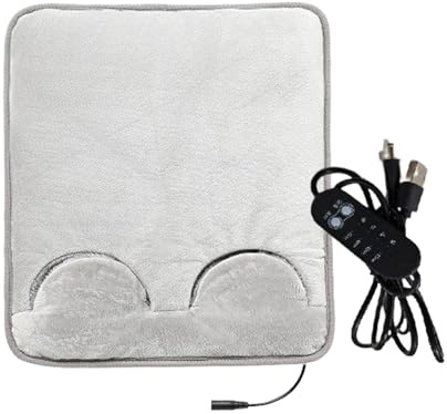 Chauffe-Pieds pour Lit | Chauffage Pieds Électrique | Chaussettes Chauffantes USB Arrêt Automatique | Température Réglable Bureau Hiver Chambre Femmes Hommes Jambes Abdomen
