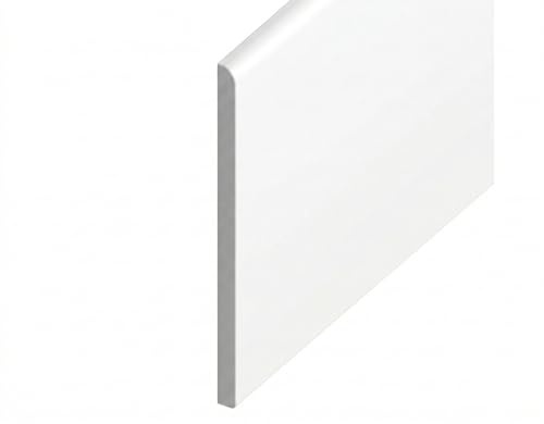 Windows 4 You White uPVC Flat Board 100mm 2 Pack – PVC Flat Board Panel, Rigid Plastic Trim Board, White PVC Board for Soffit & Fascia, Interior & Exterior Use, Multiple Length Options 1m–2m (1 m)