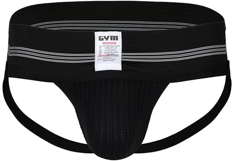 GYM by Jockstraps.com Men's Gym Old School Jockstrap With 3 Waistband Jock Strap (pack of 1)