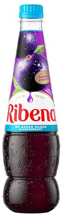 Ribena Blackcurrant Squash No Added Sugar 850ml – Real British Blackcurrants | Rich in Vitamin C | No Artificial Colours or Flavours | 100% Recycled Plastic Bottle