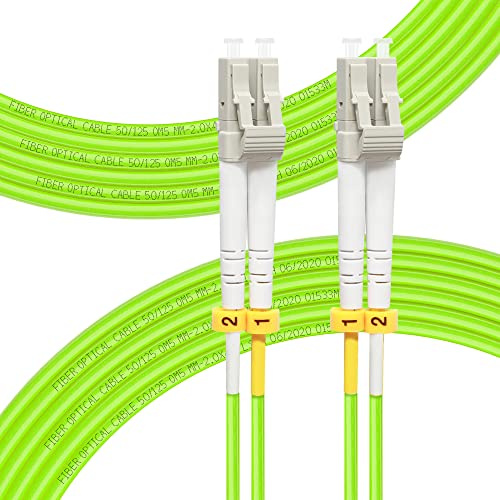 FLYPROFiber 15 M OM5 LC till LC LWL-patchkabel | Längdalternativ: 0,2 m – 20 m, 40 GB/100 GB duplex LC-LC 50/125 um multimode-glasfiberkabel LSZH 15 meter