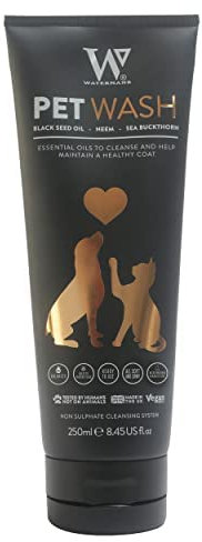 Watermans Luxus-Shampoo für Haustiere, 250 ml, für Hunde, Katzen, Pferde, Anti-Fell-Technologie, pH-ausgleichend, sofort einsatzbereit.