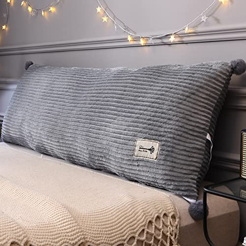 YUR Coussin de tête de lit antidérapant pour chevet pour lit/canapé/canapé avec attaches, coussin de soutien Tatami pour le dos, oreiller de lecture, housse amovible