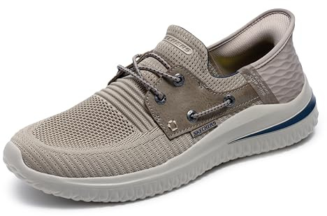 Skechers Men's Slip-ins: Delson 3.0-Roth Loafer, Taupe, 12
