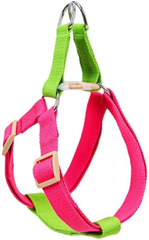 Haustiergeschirr für Haustiere, Brustgurt, mehrfarbig, verstellbar, modisch, für den Außenbereich, Traktionsleine, fest, Leinenhalter Hund