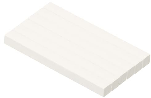 PATIKIL Compressé Charbon Bâtons, 6 Paquet Art Fournitures Croquis Carré Bâton pour Dessin Esquisse Ombrage Peinture, Blanc