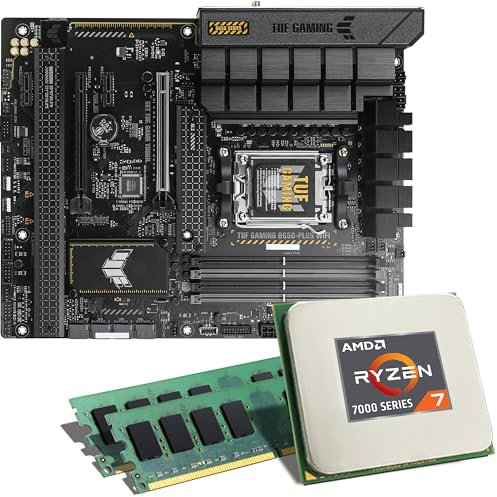Mainboard Bundle | AMD Ryzen 7 7700X, 8X 4500 MHz, 16 GB DDR5-RAM, ASUS TUF Gaming B650-PLUS WiFi, 3X M.2 Port, PCIe 4.0 x16, USB 3.2 Gen2 | Tuning Kit | CSL PC Aufrüstkit